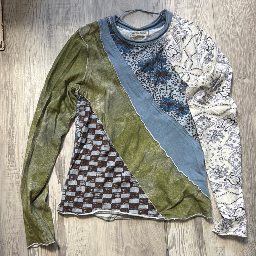 We the Free Multicolor Patchwork Women's Top